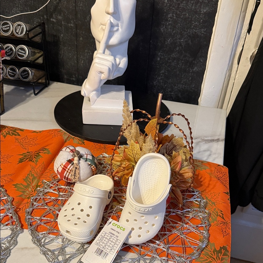 CROCS Classic White Clogs for Kids
